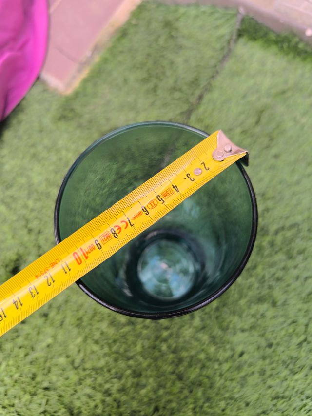 Jarrón Vidrio Verde - Decoración