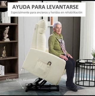 Sillón elevador beige reclinable