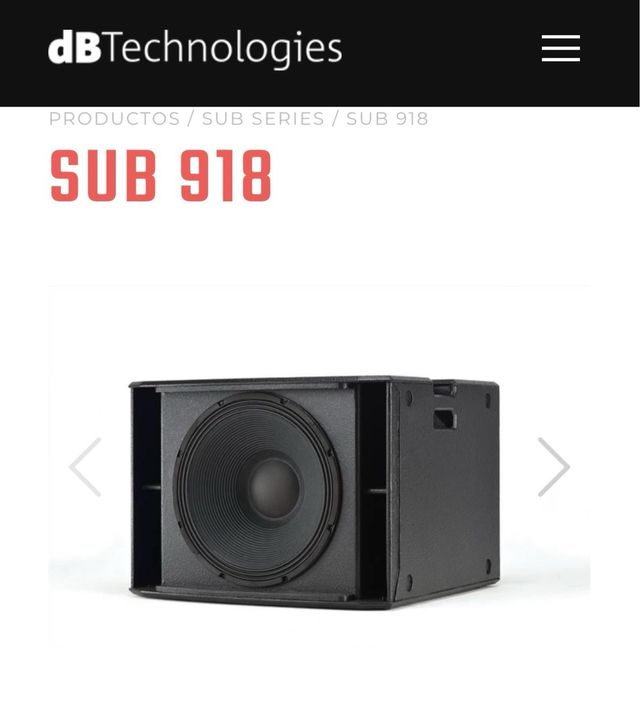 Subwoofer dBTechnologies SUB 918