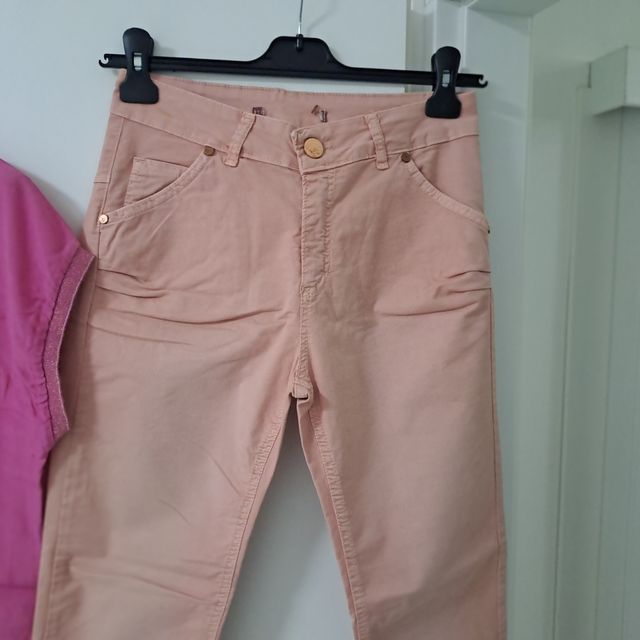 Top rosa + Pantaloni pesca tg.S-M