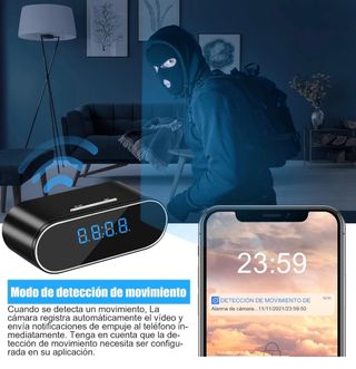 Cámara espía reloj despertador 1080p