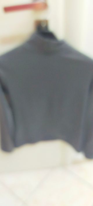 Maglione collo alto grigio donna