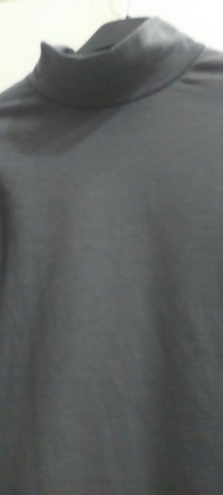 Maglione collo alto grigio donna