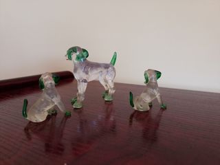 Preciosos perritos y patitos de cristal