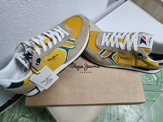 Zapatillas Pepe Jeans amarillas y marrón