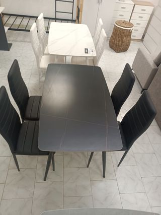 Mesa Comedor 4 Sillas Negra