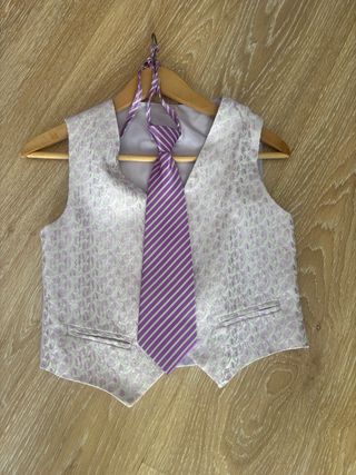 Traje comunión niño 11-12 años - Blanco/Morado