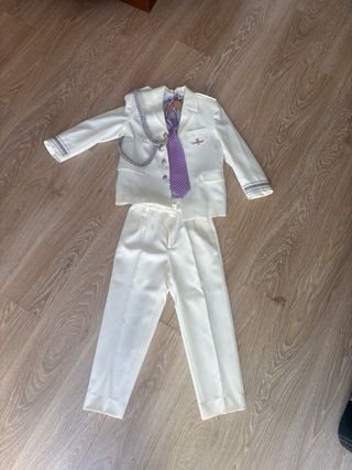 Traje comunión niño 11-12 años - Blanco/Morado