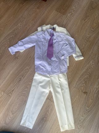 Traje comunión niño 11-12 años - Blanco/Morado