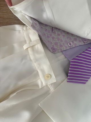 Traje comunión niño 11-12 años - Blanco/Morado