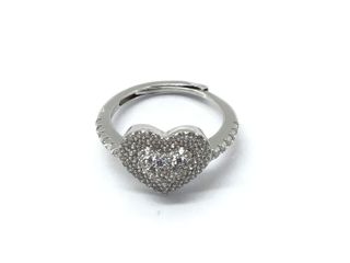 anillo plata 925mm con piedra con circonita