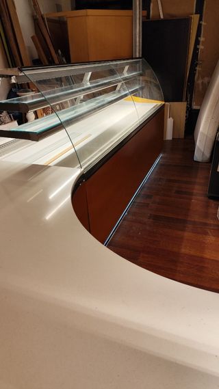 Urge vendó Vitrina frigorífica curva