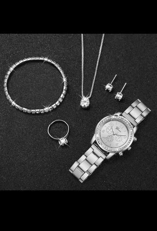 Reloj y joyas mujer plata