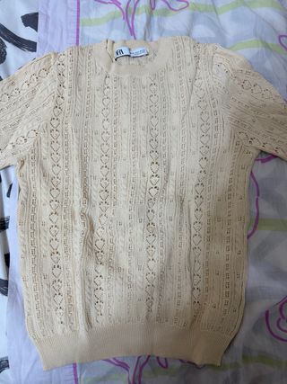Jersey Zara beige talla S