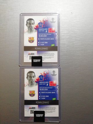 Ronaldinho numeradas topps total football 
