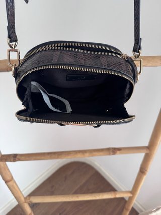 Bolso Mango serpiente marrón dorado