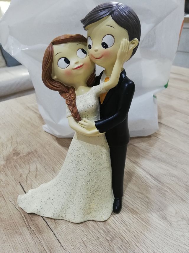 Statuetta sposi ceramica
