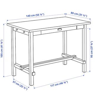 Mesa alta Nordviken Ikea + taburetes