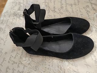 Bailarinas negras terciopelo talla 39