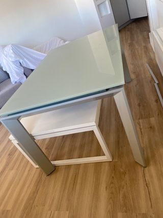 Mesa cristal moderna - extensible