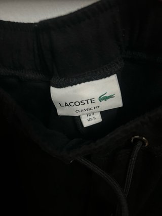 Chandal largoLacoste negro con cremallera