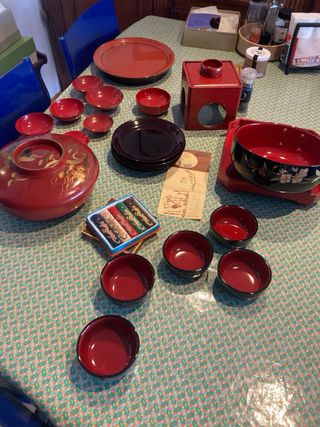 Rebaja !!! lote cuencos y variados  laca japonesa