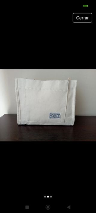 Bolso tela beige - bandolera