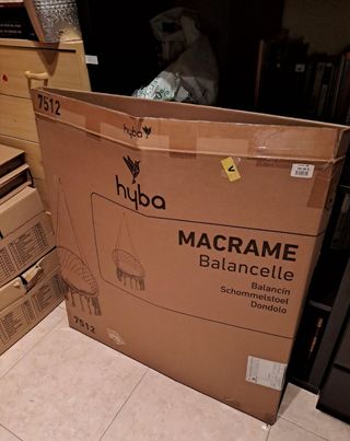 Balancín blanco algodón-ratán