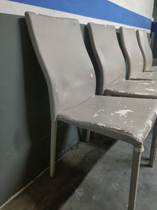 4 sillas comedor beige - restaurar