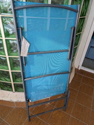 Tumbona Plegable Azul - Jardín