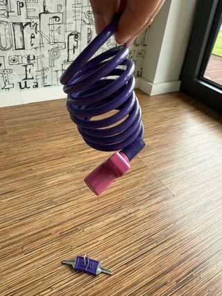 Cadeado espiral p/bike/moto - Roxo