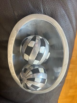 Adorno bolas metal y nácar