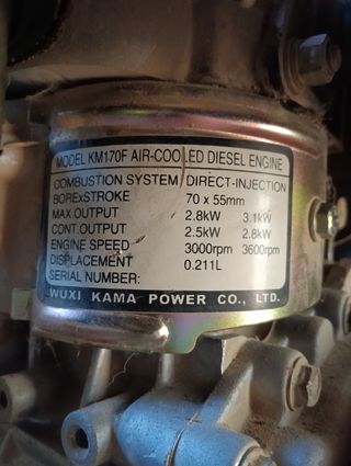 Rotavator mula mecánica combustible diesel