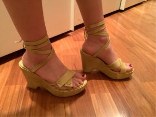 Sandali zeppa Cervone in pelle Made in Italy