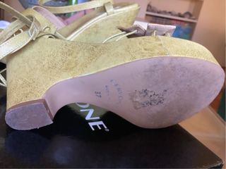 Sandali zeppa Cervone in pelle Made in Italy