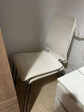 4 Sillas ikea - tela y metal