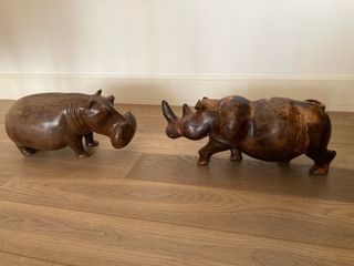 2 Figuras Animales Áfricanas - Ébano