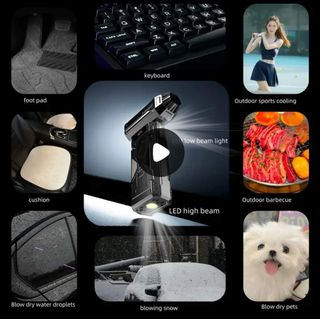 Mini ventilador 4 velocidades + luz