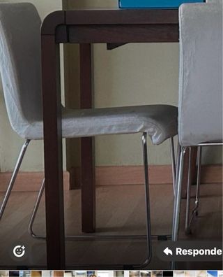 Mesa comedor de diseño -curvo - madera