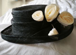 Pamela negra tipo Panamá 35cm diámetro