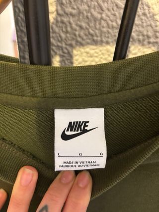 Sudadera Nike Hombre Verde Caqui Talla L