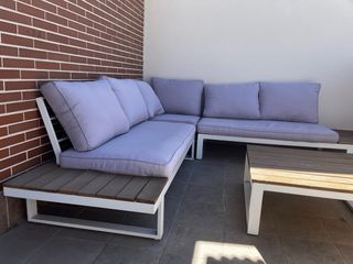 Set mueble rinconera jardín Leroy Merlin