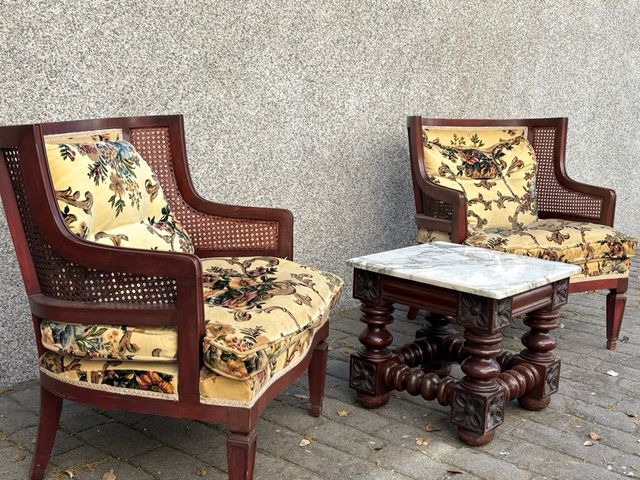 2 Butacas + Mesa Auxiliar años 40