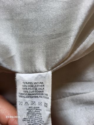 Abrigo piel blanco mujer - Talla M