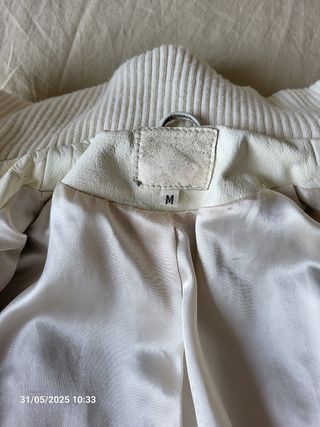 Abrigo piel blanco mujer - Talla M