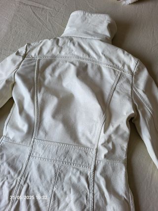 Abrigo piel blanco mujer - Talla M