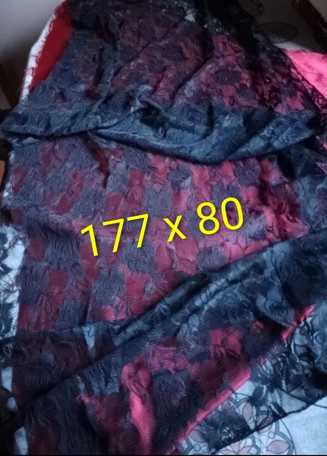 Mantilla Fallera Negra - encaje