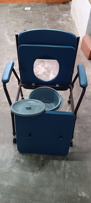 Silla WC Prim plegable azul