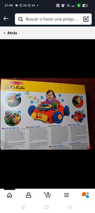 Asiento Coche Bebé K's Kids