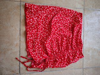 Falda roja estampada - Ajustable